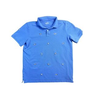 Vineyard Vines Polo Shirt Boys XL Heritage Burgee Flags Embroidered Nautical